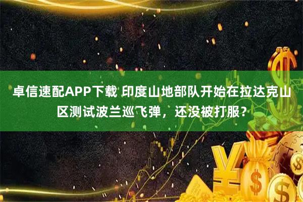 卓信速配APP下载 印度山地部队开始在拉达克山区测试波兰巡飞弹,还没被打服?