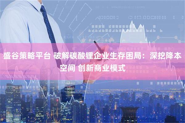 盛谷策略平台 破解碳酸锂企业生存困局：深挖降本空间 创新商业模式